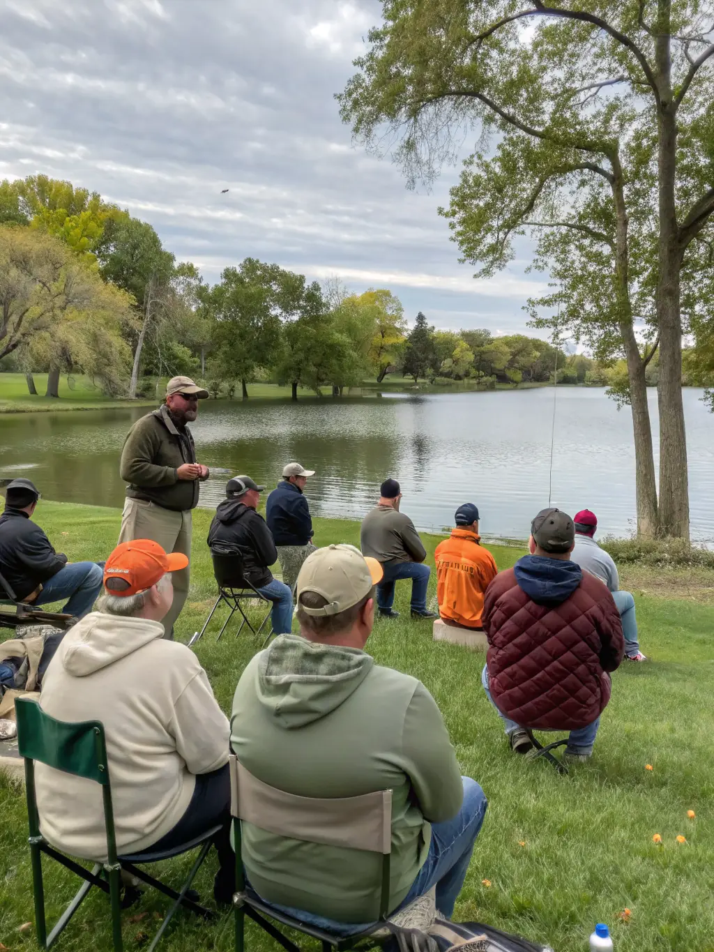 A photo of AAPPMA members releasing tagged fish back into the river as part of a fish population monitoring program, contributing to scientific research and conservation efforts.